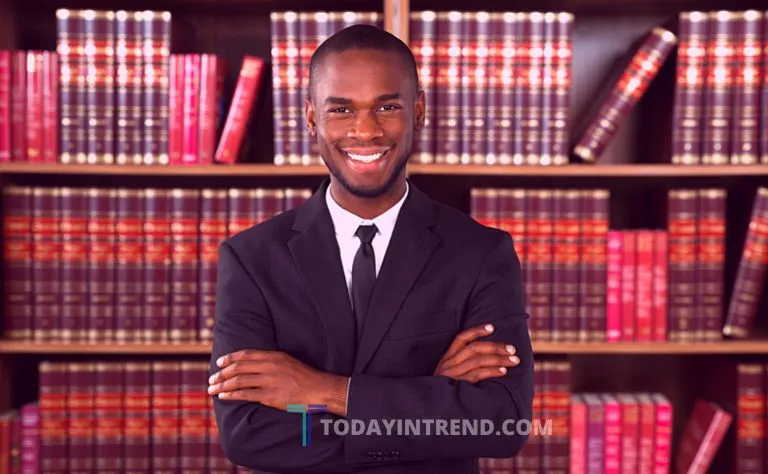Lawyer reviewing documents with a potential client during a consultation