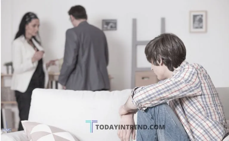 Young adult sitting quietly and thinking about family changes
